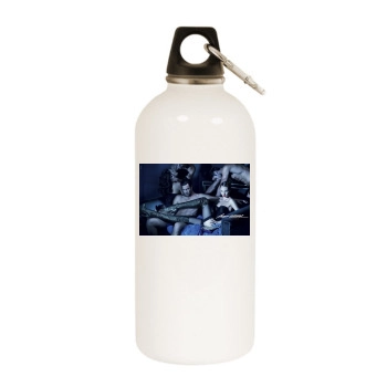 Candice Swanepoel White Water Bottle With Carabiner