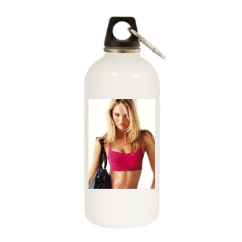 Candice Swanepoel White Water Bottle With Carabiner