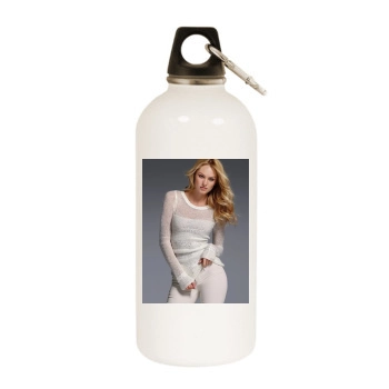 Candice Swanepoel White Water Bottle With Carabiner