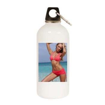 Candice Swanepoel White Water Bottle With Carabiner