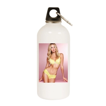 Candice Swanepoel White Water Bottle With Carabiner