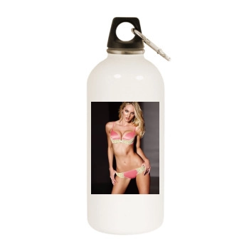 Candice Swanepoel White Water Bottle With Carabiner