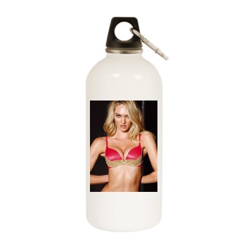 Candice Swanepoel White Water Bottle With Carabiner