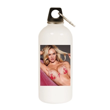 Candice Swanepoel White Water Bottle With Carabiner