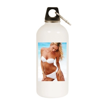 Candice Swanepoel White Water Bottle With Carabiner