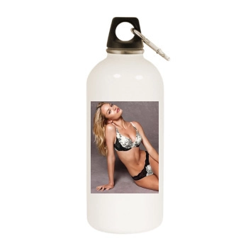 Candice Swanepoel White Water Bottle With Carabiner