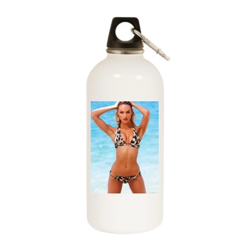 Candice Swanepoel White Water Bottle With Carabiner