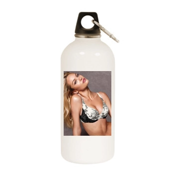 Candice Swanepoel White Water Bottle With Carabiner