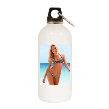 Candice Swanepoel White Water Bottle With Carabiner