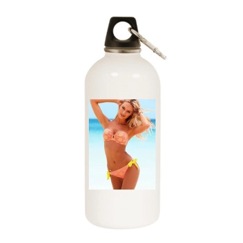 Candice Swanepoel White Water Bottle With Carabiner