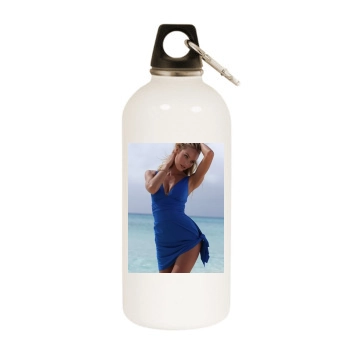 Candice Swanepoel White Water Bottle With Carabiner