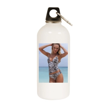 Candice Swanepoel White Water Bottle With Carabiner