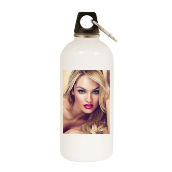 Candice Swanepoel White Water Bottle With Carabiner