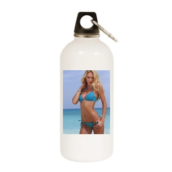 Candice Swanepoel White Water Bottle With Carabiner