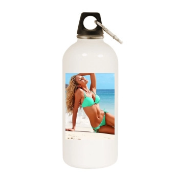 Candice Swanepoel White Water Bottle With Carabiner