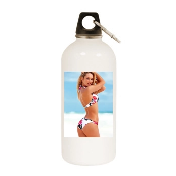 Candice Swanepoel White Water Bottle With Carabiner