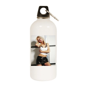 Christina Aguilera White Water Bottle With Carabiner