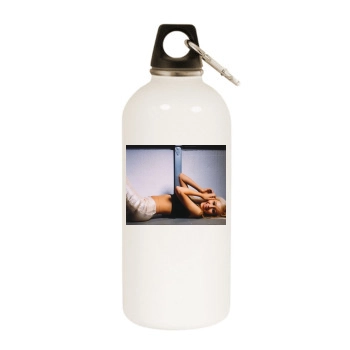 Christina Aguilera White Water Bottle With Carabiner