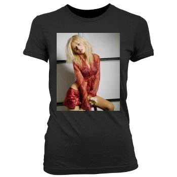 Christina Aguilera Women's Junior Cut Crewneck T-Shirt