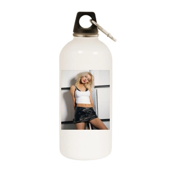 Christina Aguilera White Water Bottle With Carabiner