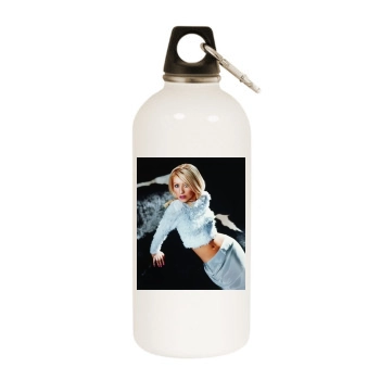 Christina Aguilera White Water Bottle With Carabiner