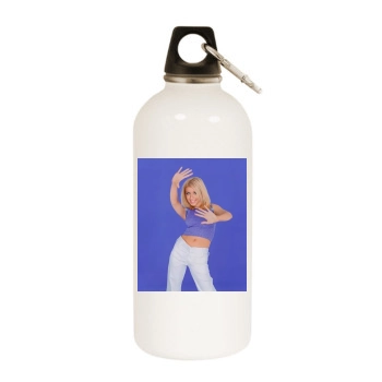 Christina Aguilera White Water Bottle With Carabiner