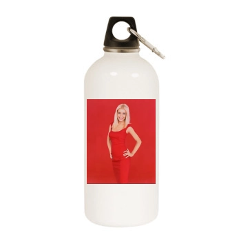 Christina Aguilera White Water Bottle With Carabiner