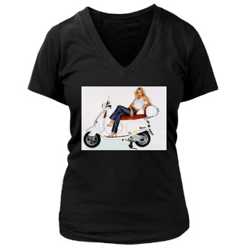 Christina Aguilera Women's Deep V-Neck TShirt