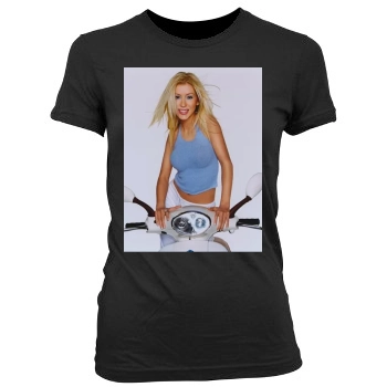 Christina Aguilera Women's Junior Cut Crewneck T-Shirt