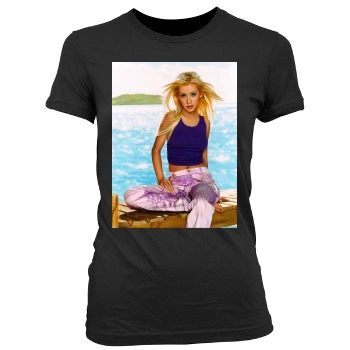 Christina Aguilera Women's Junior Cut Crewneck T-Shirt