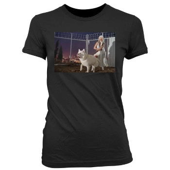 Christina Aguilera Women's Junior Cut Crewneck T-Shirt