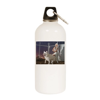 Christina Aguilera White Water Bottle With Carabiner