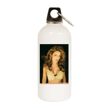 Erica Durance White Water Bottle With Carabiner
