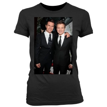 Jeremy Renner Women's Junior Cut Crewneck T-Shirt