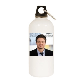 Jeremy Renner White Water Bottle With Carabiner