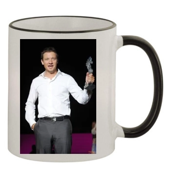 Jeremy Renner 11oz Colored Rim & Handle Mug