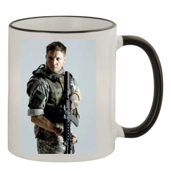 Jeremy Renner 11oz Colored Rim & Handle Mug