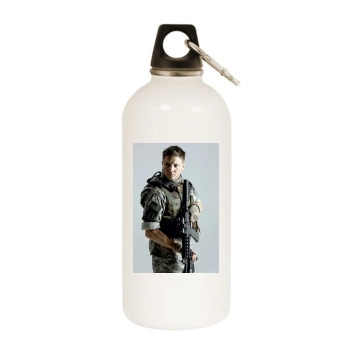 Jeremy Renner White Water Bottle With Carabiner