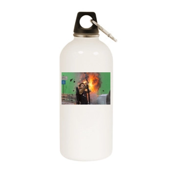 Jeremy Renner White Water Bottle With Carabiner