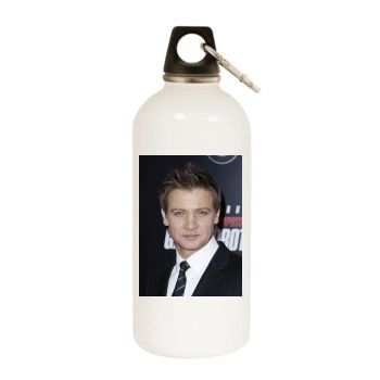 Jeremy Renner White Water Bottle With Carabiner