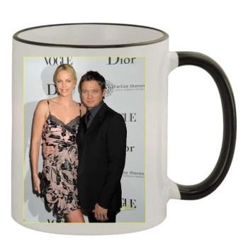 Jeremy Renner 11oz Colored Rim & Handle Mug