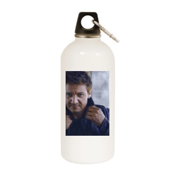 Jeremy Renner White Water Bottle With Carabiner