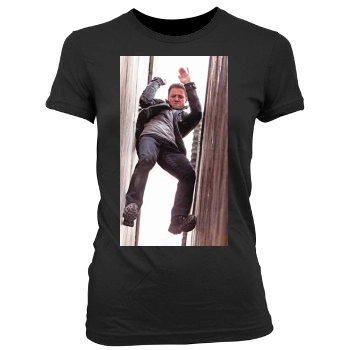 Jeremy Renner Women's Junior Cut Crewneck T-Shirt