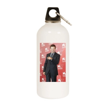 Jeremy Renner White Water Bottle With Carabiner