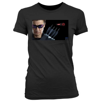 Jeremy Renner Women's Junior Cut Crewneck T-Shirt