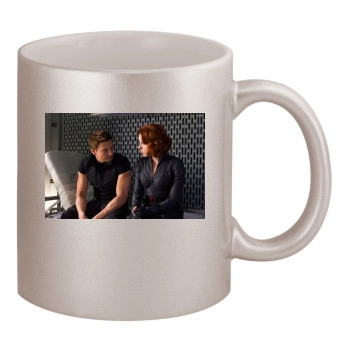 Jeremy Renner 11oz Metallic Silver Mug