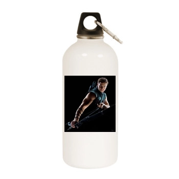 Jeremy Renner White Water Bottle With Carabiner