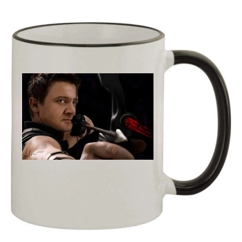 Jeremy Renner 11oz Colored Rim & Handle Mug