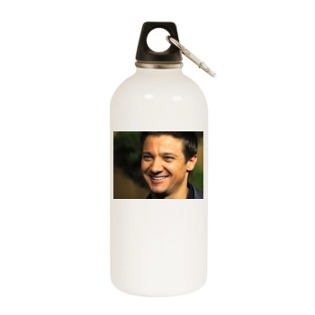 Jeremy Renner White Water Bottle With Carabiner