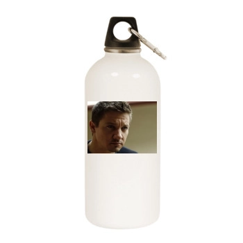 Jeremy Renner White Water Bottle With Carabiner